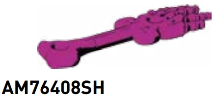 Body part: skeletal arm, stylized in Purple, Smoky