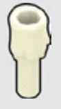 Fixture: candlestick, partially melted in Gray, Medium Smoke