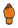 Scenery piece: flame, small on small pin in Orange, Smoky