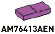 Tile 1 x 2 paired cushion in Magenta, Rich