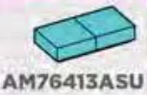 Tile 1 x 2 paired cushion in Teal