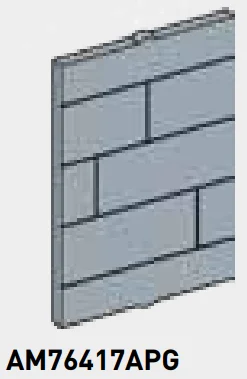 Wall 4 x 5 x 1 panel with pivot points at top and bottom in Gray, Steel