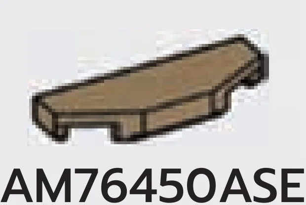 Wedge Tile 1 x 3 Center Flat Point in Brown, Teak