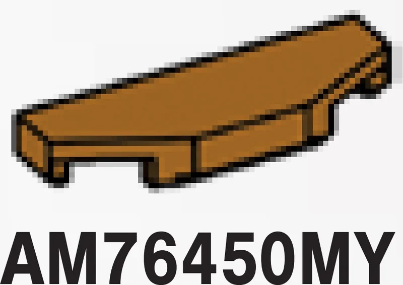 Wedge Tile 1 x 3 Center Flat Point in Brown, Milk Chocolate