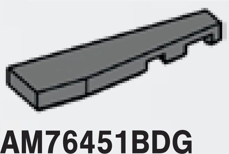 Wedge Tile 1 x 4 without right corner in Gray, Dark (Flake)