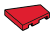 Tile 2 x 2 symmetrical wedge in Red, Flame