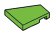 Tile 2 x 2 symmetrical wedge in Green, Soft Grass
