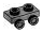 Bracket Plate 1 x 2 with side studs in Gray, Dark Camo (Metallic)
