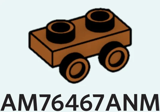 Bracket Plate 1 x 2 with side studs