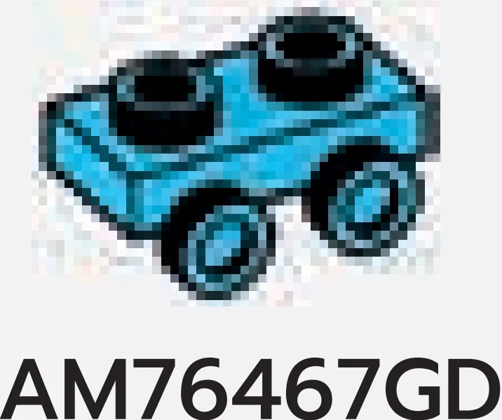 Bracket Plate 1 x 2 with side studs in Blue, Rich Sky