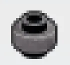Plate 1 x 1 round connector: male:male in Gray, Dark (Metallic Camo)