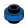 Plate Round 1 x 1, Double Sided with Open Top in Blue