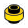 Plate Round 1 x 1, Double Sided with Open Top in Yellow, Lemon