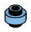 Plate Round 1 x 1, Double Sided with Open Top in Blue, Deep Pastel