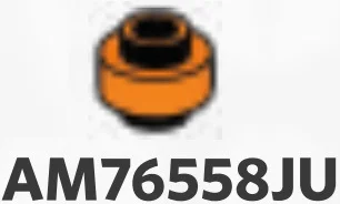 Plate 1 x 1 Round, Double Sided with Open Top in Orange, Smoky