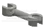 Connector: clip, small double-sided 1 x 3 in Gray, Dark (Metallic)