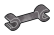 Connector: clip, small double-sided 1 x 3 in Gray, Dark (Metallic Camo)