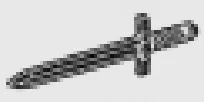 Weapon, Melee: sword, long with upturned handguard in Gray, Steel