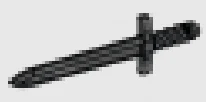 Weapon, Melee: sword, long with upturned handguard in Gray, Cool Dark (Flake)