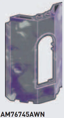 Wall 6 x 8 x 3 octagonal sectin with arched window in Dark Gray/Purple, Marbled
