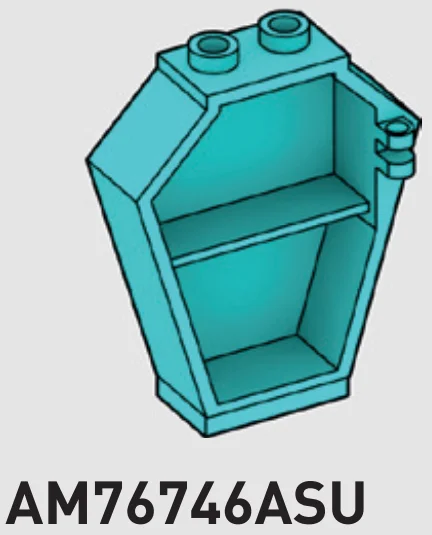 Container: locker 4 x 4 x 1, upright coffin in Teal