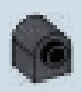 Brick 1 x 1 with rounded top and side stud in Gray, Dark (Metallic)
