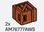 Container: crate 2 x 1.33 x 2 wood with handle at corner in Beige, Light Olive Drab