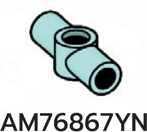 Connector: pipe, small 2 studs long with perpendicular hole