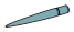 Connector: pin with long spike in Blue, Medium (Translucent)