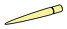 Connector: pin with long spike in Yellow, Pastel