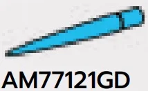 Connector: pin with long spike in Blue, Rich Sky