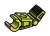 Body part: robot finger on hinge clip in Yellow, Electric