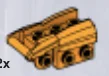Body part: robot forearm with mounting bar for fingers in Red (Camo)