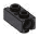 Brick 1 x 2 two-thirds height male:male with holes at ends in Metal, Iron (Metallic)