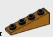 Slope brick 25 1 x 4 with studs on slope in Gray, Dark (Metallic Camo)