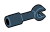 Connector: pipe, small 1 stud long with extended clip in Gray, Dark Smoke