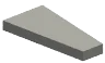 Tile 2 x 4 wedge, left in Gray, Steel