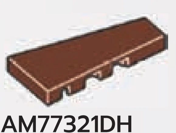 Wedge Tile 2 x 4 - Right in Brown