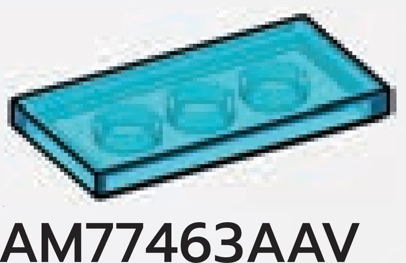 Tile 2 x 4 in Blue, Medium (Translucent)