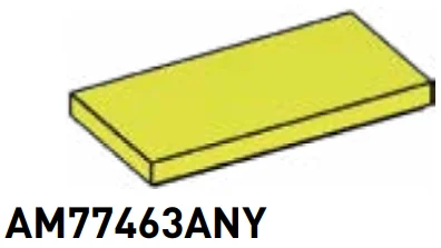 Tile 2 x 4 in Yellow, Electric