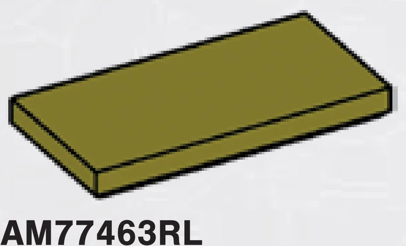 Tile 2 x 4 in Green, Rich