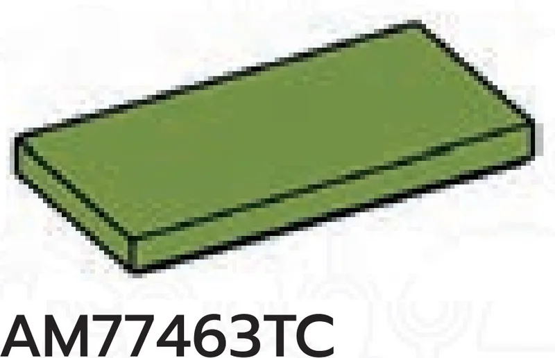 Tile 2 x 4 in Green, Apple