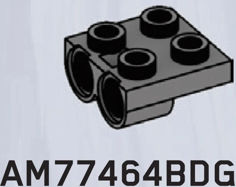 Plate 2 x 2 with axle holes in Gray, Dark (Flake)