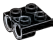 Plate 2 x 2 with axle holes in Black