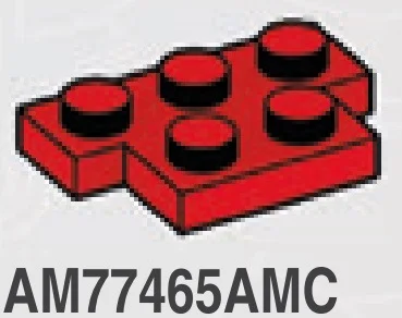 Plate 2 x 3 T-shape in Red, Flame