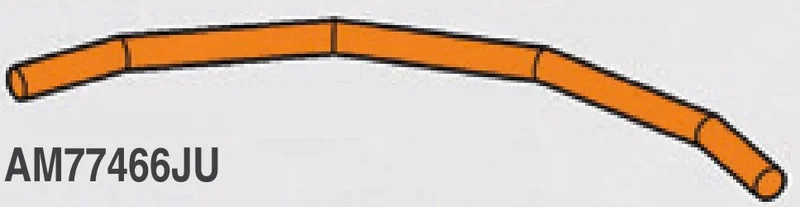 Connector: long rod angled at five points in Orange, Smoky