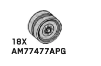 Wheel, Rim, Small: central groove, tank idler in Sand, Pale (Camo)