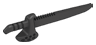 Weapon, Melee: Sword, Fallen Shock Blade in Metal, Iron (Metallic)