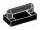 Tile 1 x 2 with horizontal handle lengthwise on top in Black (Metallic)