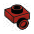 Bracket 1 x 1 with one stud on side, descending in Red (Camo)